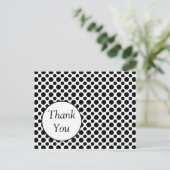 Aangepast bedankt Briefkaart zwarte poolwond (Staand voorkant)