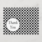 Aangepast bedankt Briefkaart zwarte poolwond (Voorkant)