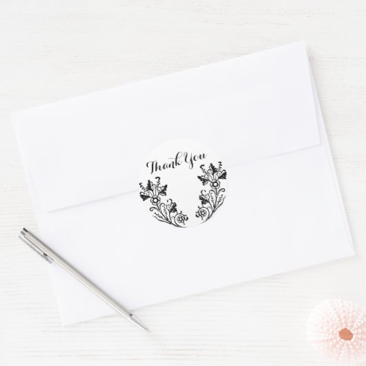 Aangepast bedankt Daisy Art Sticker (Envelop)