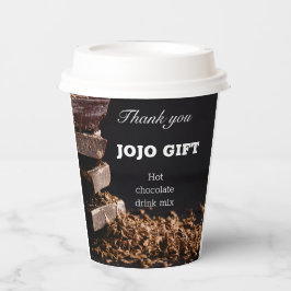 Aangepast bedankt JOJO GIFT Modern design zwart Papieren Bekers