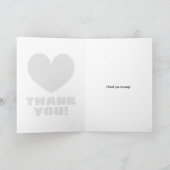 Aangepast bedankt kaarten met groot hartpictogram (Binnen)