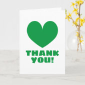 Aangepast bedankt kaarten met groot hartpictogram (Gele Bloem)