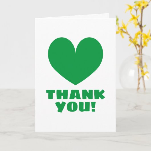 Aangepast bedankt kaarten met groot hartpictogram (Gele Bloem)