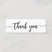 Aangepast bedankt minimalistisch modern elegant sc mini visitekaartje (Voorkant)