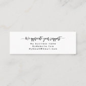 Aangepast bedankt minimalistisch modern elegant sc mini visitekaartje (Achterkant)