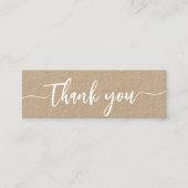 Aangepast bedankt minimalistisch modern elegant sc mini visitekaartje (Voorkant)