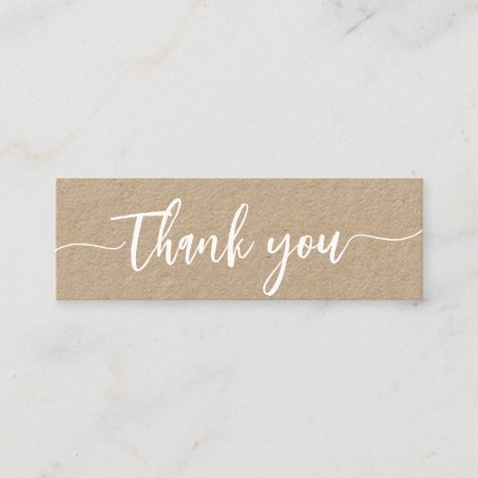 Aangepast bedankt minimalistisch modern elegant sc mini visitekaartje (Voorkant)