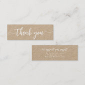 Aangepast bedankt minimalistisch modern elegant sc mini visitekaartje (Voorkant / Achterkant)