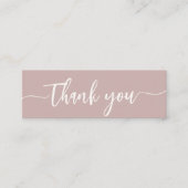 Aangepast bedankt minimalistisch modern elegant sc mini visitekaartje (Voorkant)