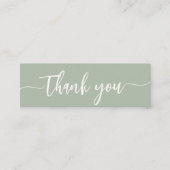 Aangepast bedankt minimalistisch modern elegant sc mini visitekaartje (Voorkant)