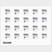 Aangepast bedankt ronde sticker (Vel)