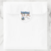 Aangepast bedankt ronde sticker (Tas)