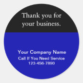 Aangepast bedankt ronde sticker (Voorkant)