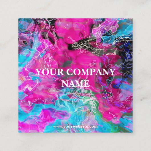 Aangepast bedankt vierkante visitekaartje (Achterkant)