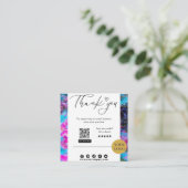 Aangepast bedankt vierkante visitekaartje (Staand voorkant)