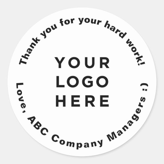 Aangepast Bedankt voor de waardering van medewerke Ronde Sticker (Voorkant)