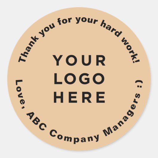Aangepast Bedankt voor de waardering van medewerke Ronde Sticker (Voorkant)