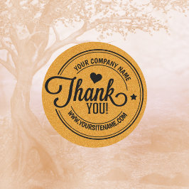 Aangepast bedankt voor je badge, Gold Glitter Ronde Sticker