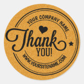 Aangepast bedankt voor je badge, Gold Glitter Ronde Sticker (Voorkant)