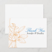 Aangepast Bedankt voor je bruiloft Notitiekaartje (Voorkant / Achterkant)