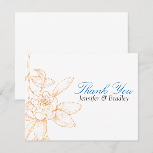 Aangepast Bedankt voor je bruiloft Notitiekaartje (Voorkant / Achterkant)