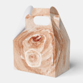 Aangepast Bedankt voor je bruiloft waterverf beige Bedankdoosjes (Achterkant)