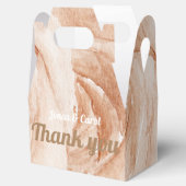 Aangepast Bedankt voor je bruiloft waterverf beige Bedankdoosjes (Geopend)