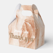 Aangepast Bedankt voor je bruiloft waterverf beige Bedankdoosjes (Voorkant Zijde)