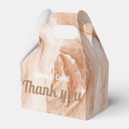 Aangepast Bedankt voor je bruiloft waterverf beige Bedankdoosjes