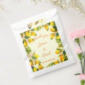 Aangepast bedankt voor je bruiloft waterverf limon bedankzakje (Gezegeld)