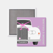 Aangepast bedankt voor je cadeautje van Bride & Gr Magneet (Voorkant / Achterkant)