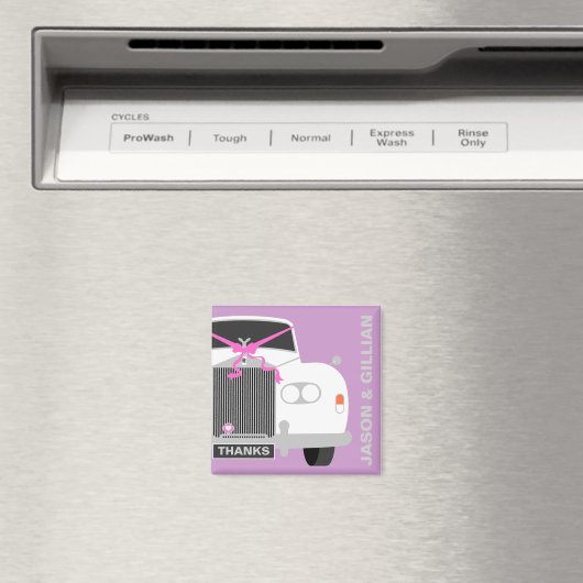 Aangepast bedankt voor je cadeautje van Bride & Gr Magneet (Insitu (Vaatwasser))