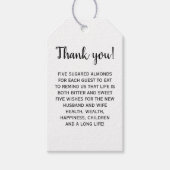 Aangepast bedankt voor je favoriete amandelbruilof cadeaulabel (Voorkant)