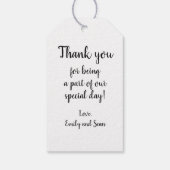 Aangepast bedankt voor je favoriete amandelbruilof cadeaulabel (Achterkant)