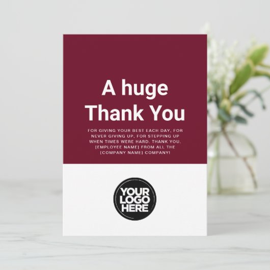 Aangepast Bedankt voor je persoonlijke waardering Kaart (Staand voorkant)