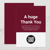 Aangepast Bedankt voor je persoonlijke waardering Kaart (Voorkant / Achterkant)