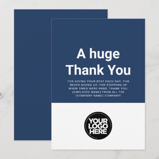 Aangepast Bedankt voor je persoonlijke waardering Kaart (Voorkant / Achterkant)