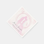 Aangepast bedankt voor je romantische roze bruilof servetten (Hoek)