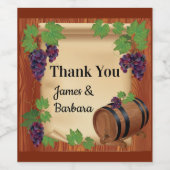 Aangepast bedankt wijn etiket (Enkel label)