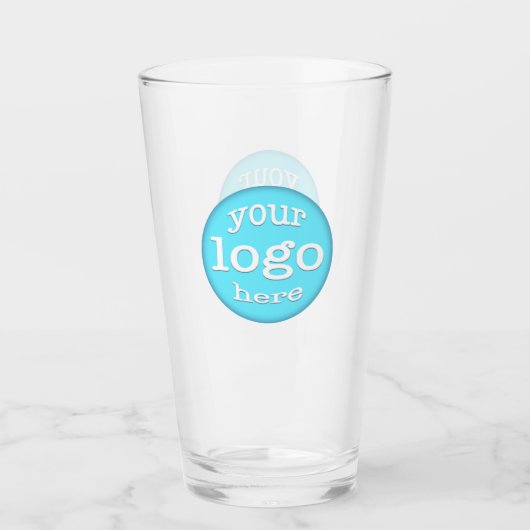 Aangepast Bedrijf Bar Team Logo Branded Beer Glas (Voorkant)