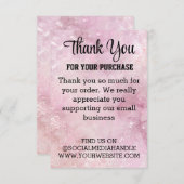 Aangepast bedrijf bedankkaart (Voorkant / Achterkant)