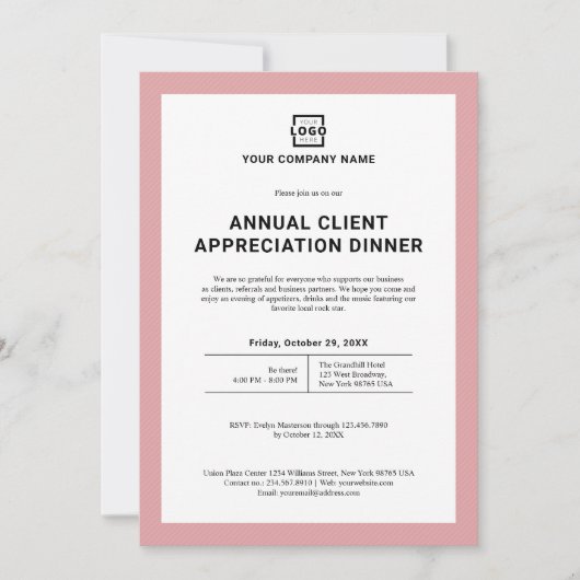 Aangepast bedrijf Business Enterprise Event Party  Kaart (Voorkant)