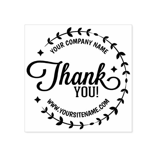 Aangepast bedrijf en site, bedankt rubberstempel (Afrduk)