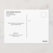 Aangepast bedrijf Fotocollage Briefkaart (Achterkant)