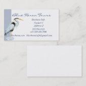 Aangepast bedrijf - Great Blue Heron Bird Business Visitekaartje (Voorkant / Achterkant)