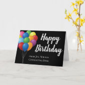 Aangepast bedrijf Happy Birthday-ballonnen Corpora Kaart (Gele Bloem)