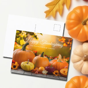 Aangepast bedrijf Happy Thanksgiving Herfst Pompoe Feestdagenkaart