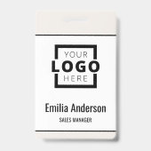 Aangepast bedrijf Logo Bar Code Medewerker Foto Be Badge (Front)