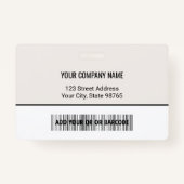 Aangepast bedrijf Logo Bar Code Medewerker Foto Be Badge (Achterkant)