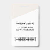 Aangepast bedrijf Logo Bar Code Medewerker Foto Be Badge (Back)